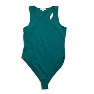 Women’s Green Sleeveless Racerback Bodysuit [Size XL]